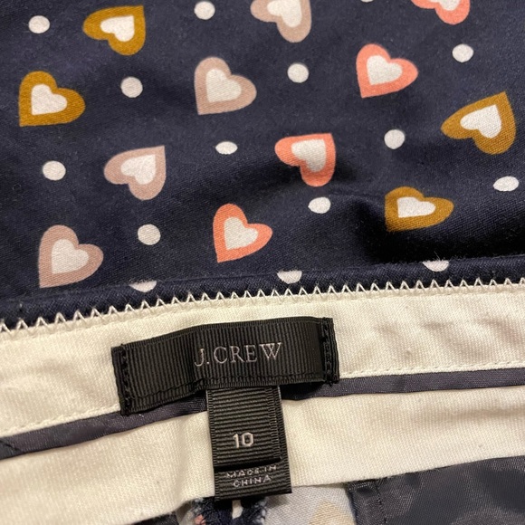 J Crew polkadot hearts navy shorts size 10 - Picture 3 of 3